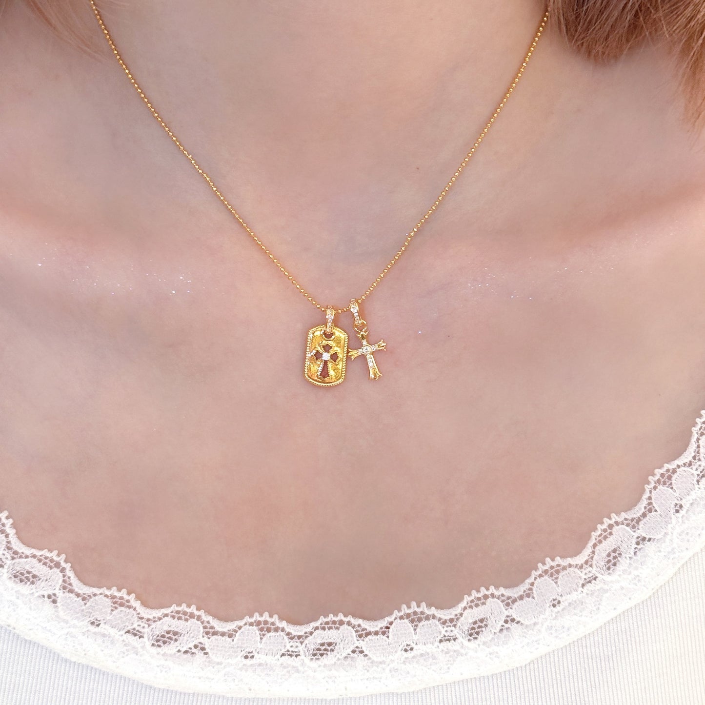 Cross Necklace | Fashionable Cross Collar Necklace | Affordable Luxury | Minimalist Zircon Cross Necklace